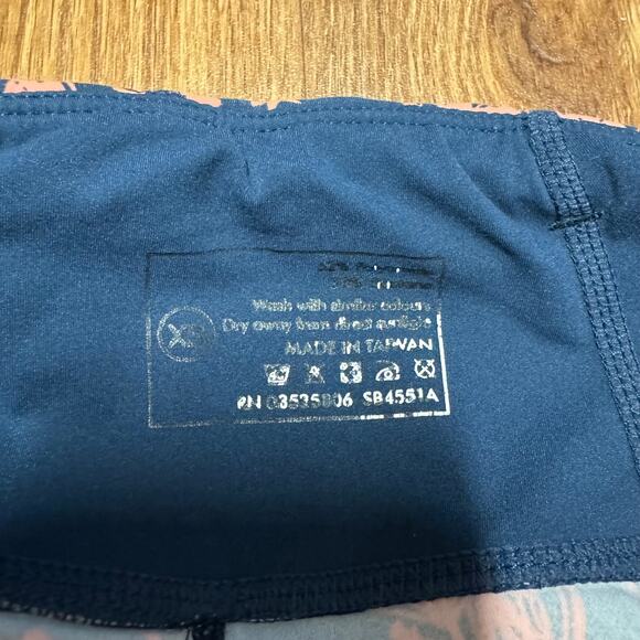 Sweaty Betty The Power Legging Yoga Pants XS Green Pink Star Floral Side Pocket - Picture 8 of 11